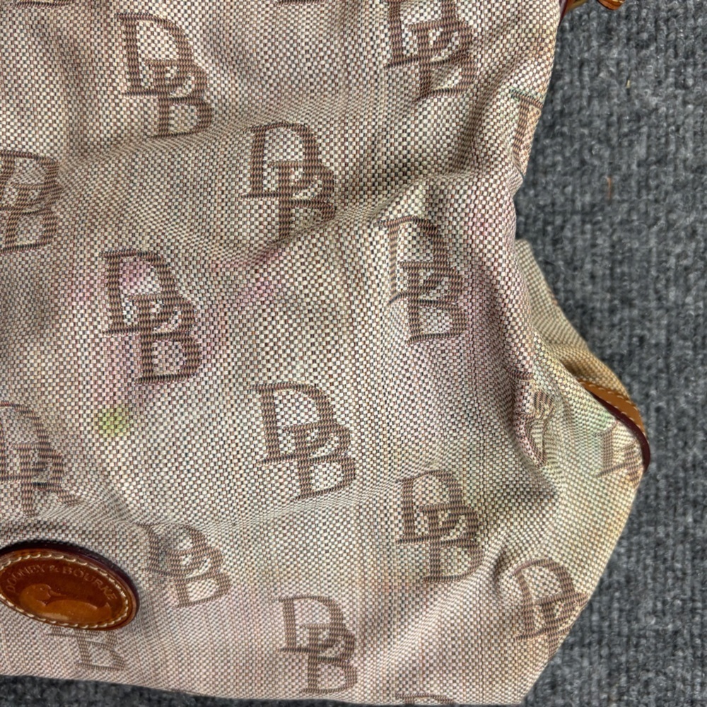 DOONEY & BOURKE Vintage Brown/Cream Hobo Bag Shoulder Bag - Picture 3 of 14
